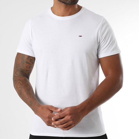 Tommy Jeans - Ensemble Tee Shirt Et Short Jogging 4411 1931 Blanc Noir